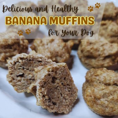 Homemade banana muffins for dogs