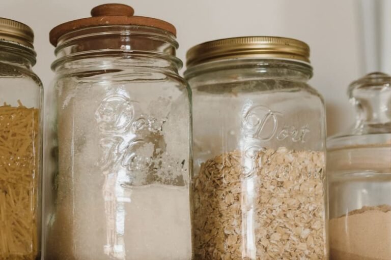 Jars of different flours